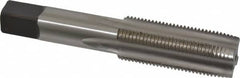 Kennametal - 7/8-14 UNF 3B 4 Flute Bright Finish High Speed Steel Straight Flute Standard Hand Tap - Plug, Right Hand Thread, 4.69" OAL, 2.219" Thread Length, H4 Limit, Oversize - Exact Tooling