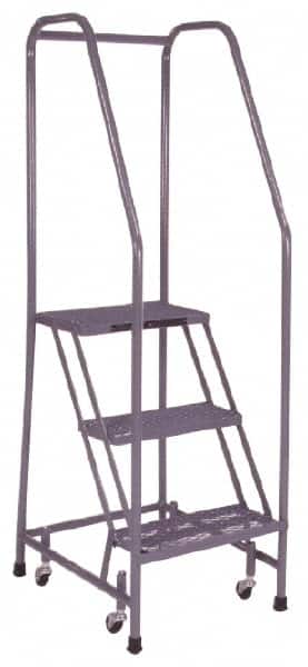 Cotterman - 60" 3 Step Ladder - 350 Lb Capacity, 30" Platform Height, 20" Base Width x 26" Depth, Grip Strut - Exact Tooling