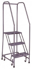 Cotterman - 60" 3 Step Ladder - 350 Lb Capacity, 30" Platform Height, 20" Base Width x 26" Depth, Grip Strut - Exact Tooling