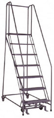 Ballymore - 100" 7 Step Ladder - 350 Lb Capacity, 70" Platform Height, 30" Base Width x 53" Depth, Grip Strut - Exact Tooling
