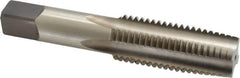 Kennametal - 1-8 UNC 3B 4 Flute Bright Finish High Speed Steel Straight Flute Standard Hand Tap - Taper, Right Hand Thread, 5.13" OAL, 2-1/2" Thread Length, H4 Limit, Oversize - Exact Tooling