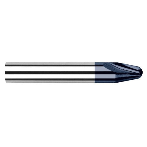 Runner Cutters - 0.0310″ (1/32) Radius × 0.3840″ Length of Cut × 10° per side Carbide Runner Cutter, 2 Flutes, AlTiN Coated