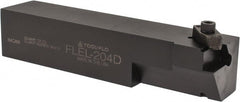 Tool-Flo - External Thread, Left Hand Cut, 1-1/4" Shank Width x 1-1/4" Shank Height Indexable Threading Toolholder - 6" OAL, FL 4R Insert Compatibility, FLE Toolholder, Series FLEL - Exact Tooling