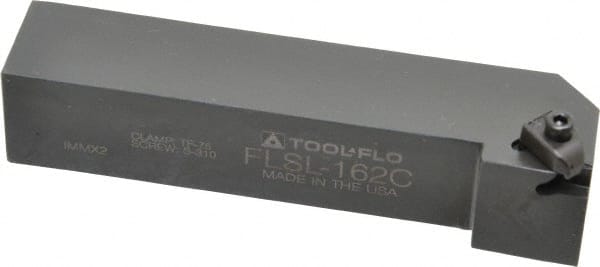 Tool-Flo - External Thread, Left Hand Cut, 1" Shank Width x 1" Shank Height Indexable Threading Toolholder - 5" OAL, FL 2L Insert Compatibility, FLS Toolholder, Series FLSL - Exact Tooling