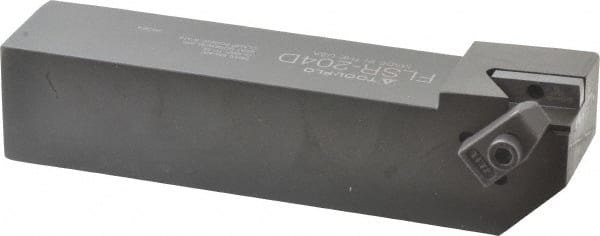 Tool-Flo - External Thread, Right Hand Cut, 1-1/4" Shank Width x 1-1/4" Shank Height Indexable Threading Toolholder - 6" OAL, FL 4R Insert Compatibility, FLS Toolholder, Series FLSR - Exact Tooling