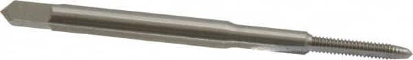 Made in USA - #2-56 UNC 2B 2 Flute Bright Finish Solid Carbide Straight Flute Standard Hand Tap - Plug, Right Hand Thread, 1-3/4" OAL, 7/16" Thread Length, H2 Limit, Oversize - Exact Tooling