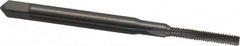 Made in USA - #2-56 UNC 2B 2 Flute Bright Finish Solid Carbide Straight Flute Standard Hand Tap - Bottoming, Right Hand Thread, 1-3/4" OAL, 7/16" Thread Length, H2 Limit, Oversize - Exact Tooling