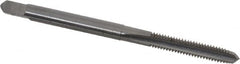 Made in USA - #6-40 UNF 2B/3B 3 Flute Bright Finish Solid Carbide Straight Flute Standard Hand Tap - Plug, Right Hand Thread, 2" OAL, 11/16" Thread Length, H2 Limit, Oversize - Exact Tooling
