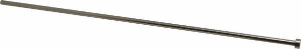 Gibraltar - 15/64" Pin Diam, 13/32" Head Diam x 3/16" Head Height, 14" OAL, Straight Ejector Pin - Steel, 13-13/16" Pin Length - Exact Tooling