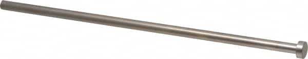 Gibraltar - 3/8" Pin Diam, 5/8" Head Diam x 1/4" Head Height, 12" OAL, Straight Ejector Pin - Steel, 11-3/4" Pin Length - Exact Tooling