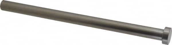Gibraltar - 1/2" Pin Diam, 3/4" Head Diam x 1/4" Head Height, 8" OAL, Straight Ejector Pin - Steel, 7-3/4" Pin Length - Exact Tooling