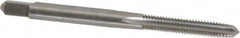 Made in USA - #10-32 UNF 2B 4 Flute Bright Finish Solid Carbide Straight Flute Standard Hand Tap - Plug, Right Hand Thread, 2-3/8" OAL, 7/8" Thread Length, H3 Limit, Oversize - Exact Tooling