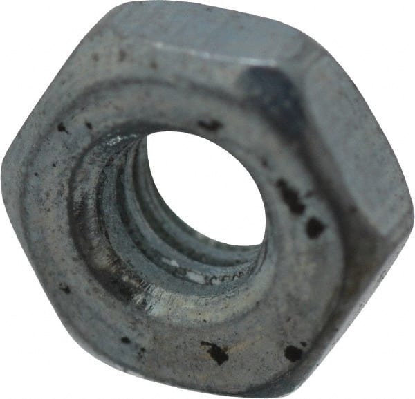 Value Collection - M2.5x0.45 Steel Right Hand Hex Nut - 4mm Across Flats, 1.6mm High, Zinc-Plated Finish - Exact Tooling