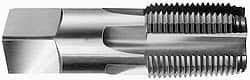 Made in USA - 3/4-14 NPTF Thread, 5 Flute Standard Pipe Tap - 3-1/4" OAL, Bright Finish, Carbide-Tipped - Exact Tooling