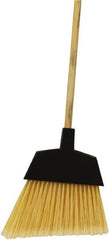 O-Cedar - 12" Wide, Beige PET Bristles, 48" Wood Handle, Angled Broom - Flagged - Exact Tooling