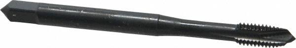 OSG - M5x0.80 Metric Coarse, 3 Flute, Oxide Finish, Vanadium High Speed Steel Spiral Point Tap - Plug Chamfer, Right Hand Thread, 2-3/8" OAL, 7/8" Thread Length, 0.194" Shank Diam, 6H Class of Fit - Exact Tooling