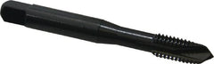 OSG - M8x1.25 Metric Coarse, 3 Flute, Oxide Finish, Vanadium High Speed Steel Spiral Point Tap - Plug Chamfer, Right Hand Thread, 2-23/32" OAL, 1-1/8" Thread Length, 0.318" Shank Diam, 6H Class of Fit - Exact Tooling
