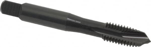 OSG - M10x1.50 Metric Coarse, 3 Flute, Oxide Finish, Vanadium High Speed Steel Spiral Point Tap - Plug Chamfer, Right Hand Thread, 2-15/16" OAL, 1-1/4" Thread Length, 0.381" Shank Diam, 6H Class of Fit - Exact Tooling