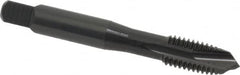 OSG - M10x1.50 Metric Coarse, 3 Flute, Oxide Finish, Vanadium High Speed Steel Spiral Point Tap - Plug Chamfer, Right Hand Thread, 2-15/16" OAL, 1-1/4" Thread Length, 0.381" Shank Diam, 6H Class of Fit - Exact Tooling