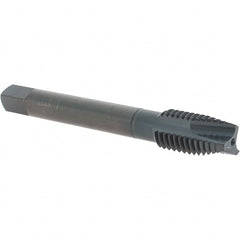 OSG - M12x1.75 Metric Coarse, 3 Flute, Oxide Finish, Vanadium High Speed Steel Spiral Point Tap - Plug Chamfer, Right Hand Thread, 3-3/8" OAL, 1-21/32" Thread Length, 0.367" Shank Diam, 6H Class of Fit - Exact Tooling