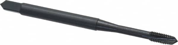 OSG - M3x0.50 Metric Coarse, 3 Flute, Oxide Finish, Powdered Metal Spiral Point Tap - Plug Chamfer, Right Hand Thread, 1-15/16" OAL, 5/8" Thread Length, 0.141" Shank Diam, 6H Class of Fit, Series 344 - Exact Tooling