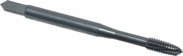 OSG - M4x0.70 Metric Coarse, 3 Flute, Oxide Finish, Powdered Metal Spiral Point Tap - Plug Chamfer, Right Hand Thread, 2-1/8" OAL, 3/4" Thread Length, 0.168" Shank Diam, 6H Class of Fit, Series 344 - Exact Tooling