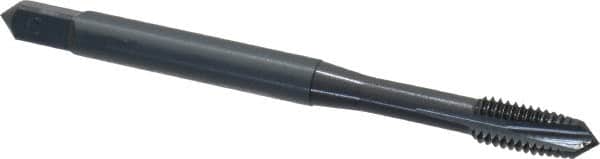 OSG - M5x0.80 Metric Coarse, 3 Flute, Oxide Finish, Powdered Metal Spiral Point Tap - Plug Chamfer, Right Hand Thread, 2-3/8" OAL, 7/8" Thread Length, 0.194" Shank Diam, 6H Class of Fit, Series 344 - Exact Tooling