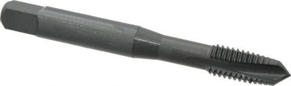 OSG - M8x1.25 Metric Coarse, 3 Flute, Oxide Finish, Powdered Metal Spiral Point Tap - Plug Chamfer, Right Hand Thread, 2-23/32" OAL, 1-1/8" Thread Length, 0.318" Shank Diam, 6H Class of Fit, Series 344 - Exact Tooling