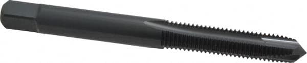 OSG - 1/4-28 UNF, 3 Flute, Oxide Finish, Powdered Metal Spiral Point Tap - Plug Chamfer, Right Hand Thread, 2-1/2" OAL, 1" Thread Length, 0.255" Shank Diam, Series 312NI - Exact Tooling