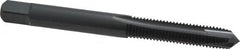 OSG - 1/4-28 UNF, 3 Flute, Oxide Finish, Powdered Metal Spiral Point Tap - Plug Chamfer, Right Hand Thread, 2-1/2" OAL, 1" Thread Length, 0.255" Shank Diam, Series 312NI - Exact Tooling