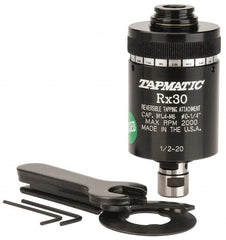 Tapmatic - Model RX30, No. 0 Min Tap Capacity, 1/4 Inch Max Mild Steel Tap Capacity, 1/2-20 Mount Tapping Head - 21600 (J116), 21700 (J117) Compatible, Includes Tap Clamping Wrenches, for Manual Machines - Exact Tooling