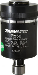 Tapmatic - Model RX50, No. 6 Min Tap Capacity, 1/2 Inch Max Mild Steel Tap Capacity, 5/8-16 Mount Tapping Head - 22100 (J421), 22200 (J422) Compatible, Includes Tap Clamping Wrenches, for Manual Machines - Exact Tooling