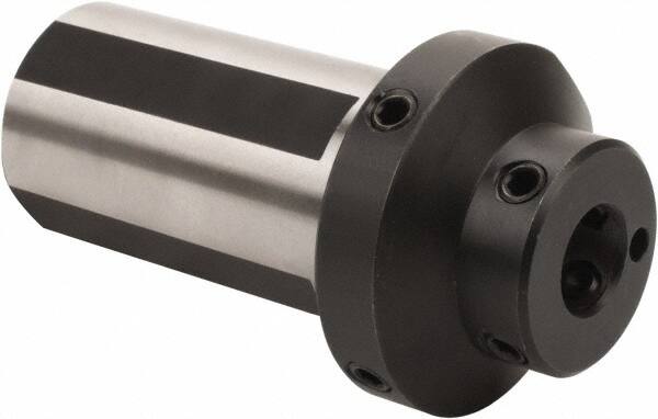Kennametal - 16mm Hole Diamter, KM63XMZ Outside Modular Connection, Boring Bar Reducing Adapter - 30mm Projection, 36mm Nose Diameter, 105mm Overall Length, Through Coolant - Exact Tooling