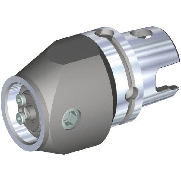 Kennametal - KM80ATC Outside Modular Connection, KM63 Inside Modular Connection, KM80 to KM63 Offset Reducing Adapter - 105mm Projection, 80.01mm Nose Diam, 150.01mm OAL, Through Coolant - Exact Tooling