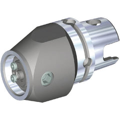 Kennametal - KM80ATC Outside Modular Connection, KM63 Inside Modular Connection, KM80 to KM63 Offset Reducing Adapter - 105mm Projection, 80.01mm Nose Diam, 150.01mm OAL, Through Coolant - Exact Tooling