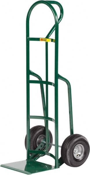 Little Giant - 800 Lb Capacity 49" OAH Hand Truck - 12 x 14" Base Plate, Loop Handle, Steel, Full Pneumatic Wheels - Exact Tooling