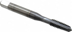 OSG - 1/4-20 UNC, 3 Flute, TiCN Finish, Vanadium High Speed Steel Spiral Point Tap - Plug Chamfer, Right Hand Thread, 2-1/2" OAL, 1" Thread Length, 0.255" Shank Diam, 2B Class of Fit - Exact Tooling