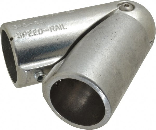Hollaender - 1-1/2" Pipe, Adjustable Elbow Assembly, Aluminum Alloy Elbow Pipe Rail Fitting - Bright Finish - Exact Tooling