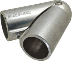 Hollaender - 1-1/2" Pipe, Adjustable Elbow Assembly, Aluminum Alloy Elbow Pipe Rail Fitting - Bright Finish - Exact Tooling