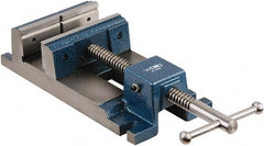 Wilton - 4-3/4" Jaw Opening Capacity x 1-1/2" Throat Depth, Horizontal Drill Press Vise - 4-1/2" Wide x 1-1/2" High Jaw, Stationary Base, Rapid Action, Steel - Exact Tooling