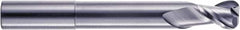 RobbJack - 3/8", 2 Flute, Single End, Solid Carbide, 0.03" Corner Radius End Mill - 4" OAL, 40° Helix, Right Hand Flute, 3/8" LOC, Right Hand Cut, 1" Extended Reach - Exact Tooling