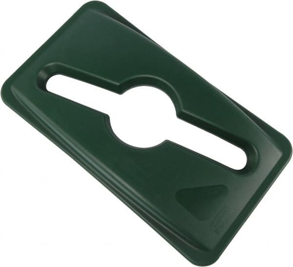 Rubbermaid - Rectangle Lid for Use with Rectangular Recycle Containers - Green, For Slim Jim Trash Cans - Exact Tooling