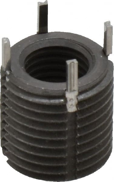 Recoil - M10x1.25 Internal, M16x1.50 External, 16mm Insert Length, Heavy Duty Keylocking Thread Inserts - Carbon Steel, Zinc Phosphate Finish, Grade C1215 - Exact Tooling