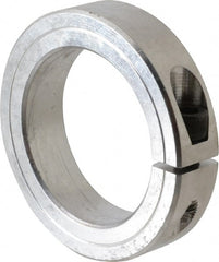 Climax Metal Products - 2-1/4" Bore, Aluminum, One Piece Clamping Shaft Collar - 3-1/4" Outside Diam, 3/4" Wide - Exact Tooling