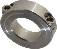 Climax Metal Products - 1-1/16" Bore, Stainless Steel, Two Piece Two Piece Split Shaft Collar - 1-7/8" Outside Diam, 1/2" Wide - Exact Tooling