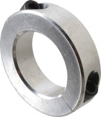 Climax Metal Products - 1-11/16" Bore, Aluminum, Two Piece Two Piece Split Shaft Collar - 2-3/4" Outside Diam, 11/16" Wide - Exact Tooling