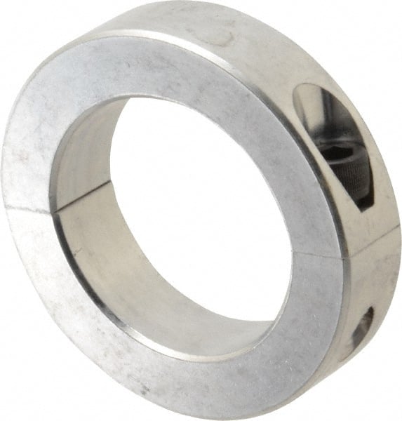 Climax Metal Products - 2-1/2" Bore, Aluminum, Two Piece Two Piece Split Shaft Collar - 3-3/4" Outside Diam, 7/8" Wide - Exact Tooling