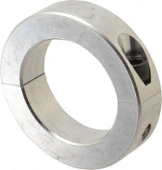 Climax Metal Products - 2-1/2" Bore, Aluminum, Two Piece Two Piece Split Shaft Collar - 3-3/4" Outside Diam, 7/8" Wide - Exact Tooling