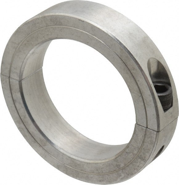 Climax Metal Products - 3" Bore, Aluminum, Two Piece Two Piece Split Shaft Collar - 4-1/4" Outside Diam, 7/8" Wide - Exact Tooling