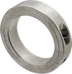 Climax Metal Products - 3" Bore, Aluminum, Two Piece Two Piece Split Shaft Collar - 4-1/4" Outside Diam, 7/8" Wide - Exact Tooling